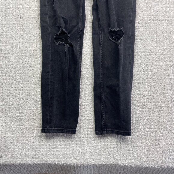 Y2K Refuge Denim Jeans Womens 01 Black Beverly Hills Distressed Skater Punk - Picture 3 of 10